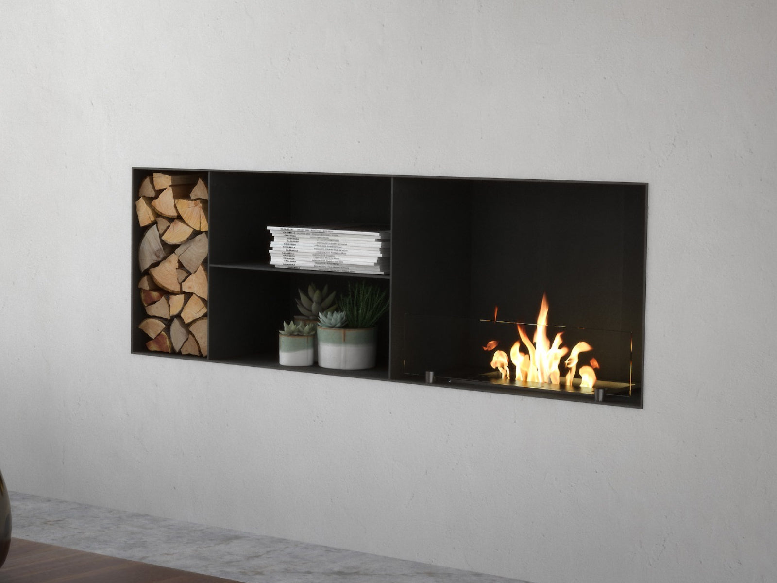 MaisonFire - Incasso 120 fuoco asimmetrico